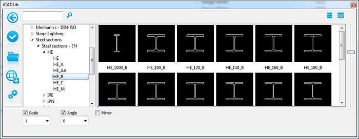 steel sections autocad blocks